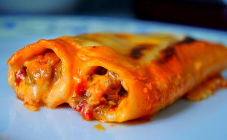 Canelones de Verduritas y Cordero Gratinados