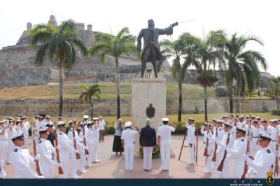 El Buque Escuela “Juan Sebastián de Elcano” rinde homenaje a Blas de Lezo en Cartagena de Indias