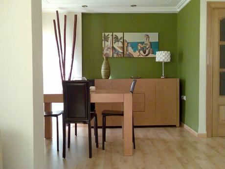 Bellos comedores en color verde