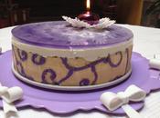 Tarta queso violetas para celebrar ¡cumplimos año!