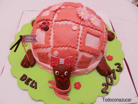 TARTA DE CHOCOLATE INTENSO CAMUFLADA DE TORTUGA