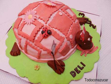 TARTA DE CHOCOLATE INTENSO CAMUFLADA DE TORTUGA