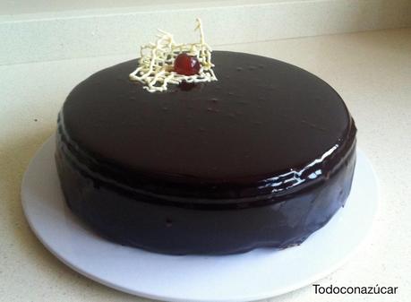 BIZCOCHO DE CHOCOLATE CON COBERTURA BRILLANTE