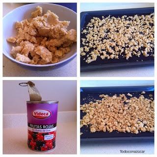 COPA DE FRUTOS ROJOS. CRUMBLE.