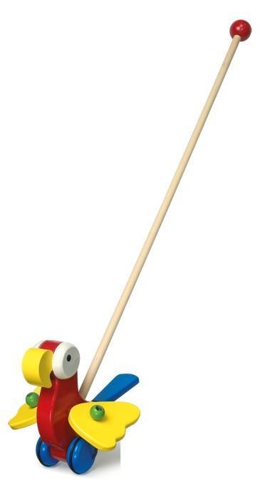 Juguetes de Ejercicio juguete de madera loro para empujar