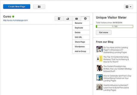 Creando Landing Page atractivas en minutos con Instapage Atractiva página de conversión