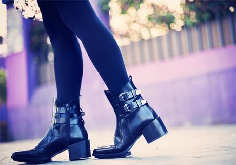 street style barbara crespo purple sheinside dress fashion blogger outfit blog de moda