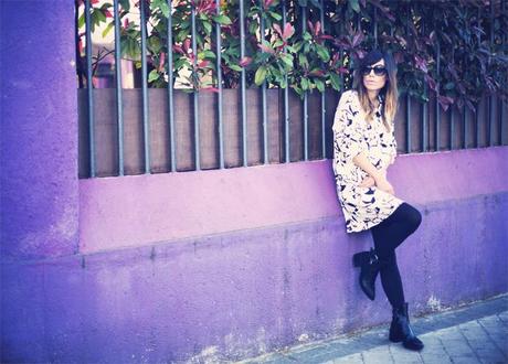 street style barbara crespo purple sheinside dress fashion blogger outfit blog de moda