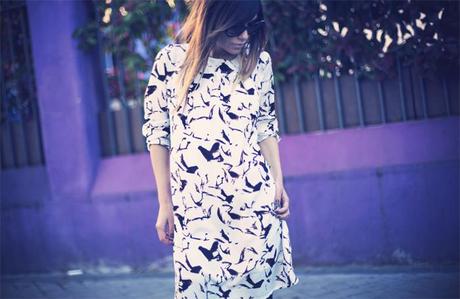 street style barbara crespo purple sheinside dress fashion blogger outfit blog de moda