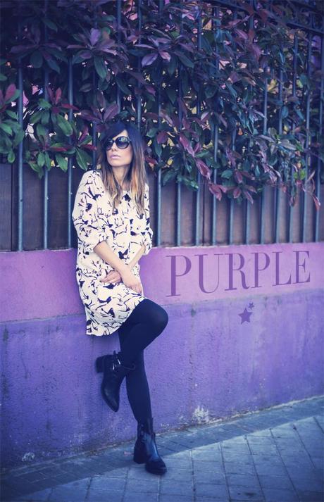 street style barbara crespo purple sheinside dress fashion blogger outfit blog de moda