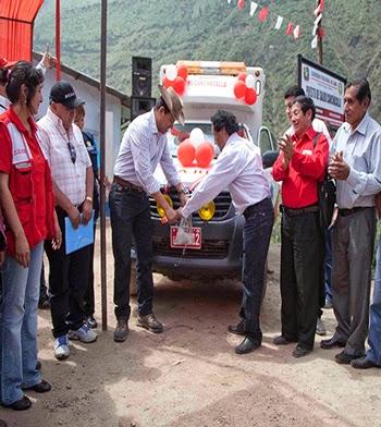 En Huarochirí: AMBULANCIA  EQUIPADA Y MODERNO CENTRO DE SALUD PARA SAN MATEO DE OTAO…