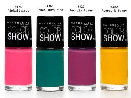 ColorShow de Maybelline, una paleta vibrante de colores para elegir.