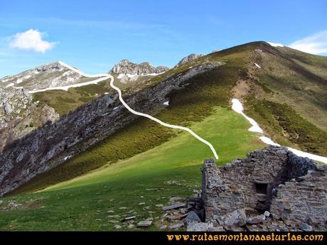Ruta al Campigüeños y Carasca: Desde la Collada Campigüeños, tramo al pico Campigüeños