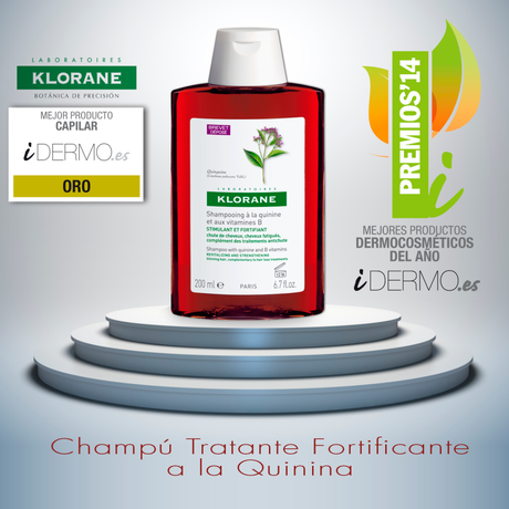 KLORANE Champú Fortificante a la Quinina Premio Oro al mejor Producto Capilar 