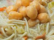 Sopa juliana garbanzos jamon