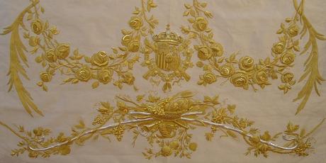 El bordador del estandarte de nuestra Hermandad y los faldones del paso, premio Demofilo.