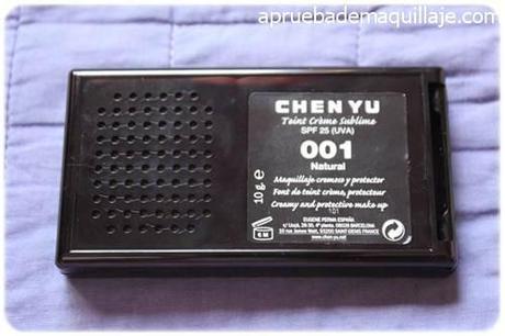 Teint crème sublime de Chenyu Cosmetics Trasera de la caja del maquillaje en crema Teint crème sublime de ChenYu Cosmetics