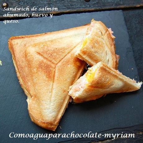 A LA RICA SANDWICHERA!! SANDWICH DE SALMÓN, HUEVO Y QUESO.
