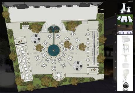 Propuesta de terraza de verano para un céntrico hotel de Madrid