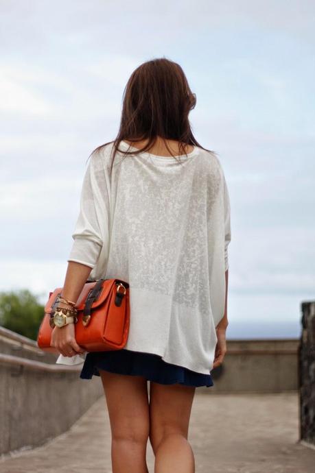 Denim skirt + sandals