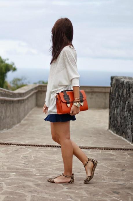 Denim skirt + sandals