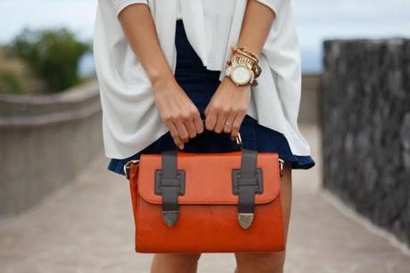 Denim skirt + sandals