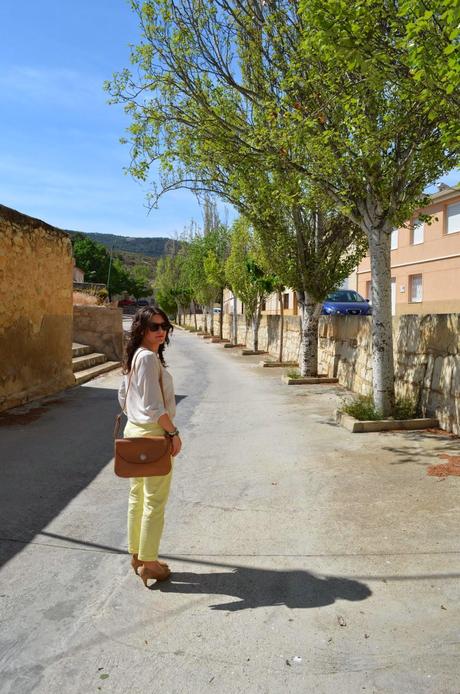 Yellow Ankle Pants