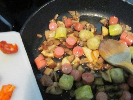 RISOTTO CON CHORIZO Y TORTA DEL CASAR