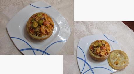 RISOTTO CON CHORIZO Y TORTA DEL CASAR