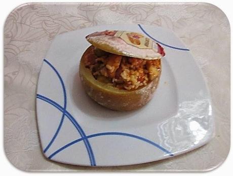 RISOTTO CON CHORIZO Y TORTA DEL CASAR