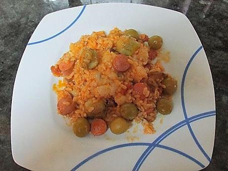 RISOTTO CON CHORIZO Y TORTA DEL CASAR