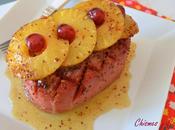 Paleta Jamón Piña Asado salsa mostaza miel.