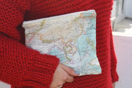 DIY: BOLSO DE MANO MAPA