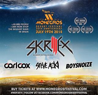 Skrillex, Carl Cox, Steve Aoki y Boysnoize al Monegros Desert Festival