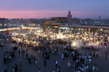 Plaza Jamaa el Fna, centro neurálgico de Marrakech