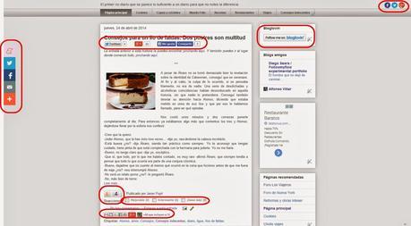 ¿Qué son todos estos botones en mi blog?