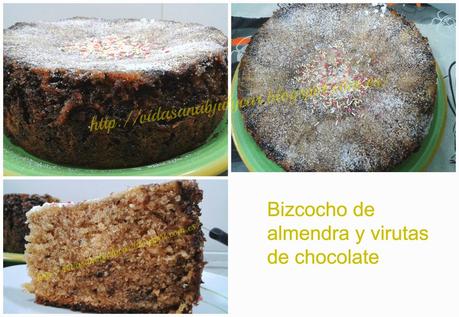 Bizcocho de almendra con virutas de chocolate