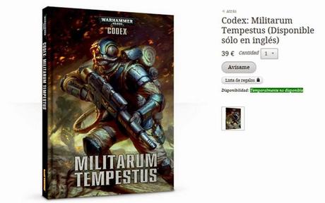 Militarum Tempestus no disponible