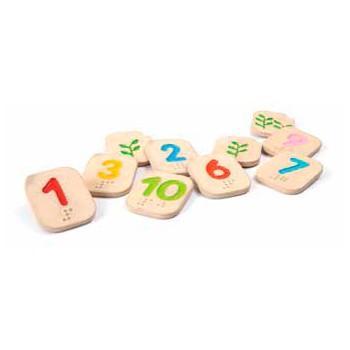 juguete para niños con discapacidad visual , numeros en braille