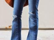 Street style inspiration; flare jeans.-