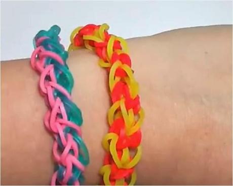 Cómo hacer una pulsera de gomas tipo diamond o diamante