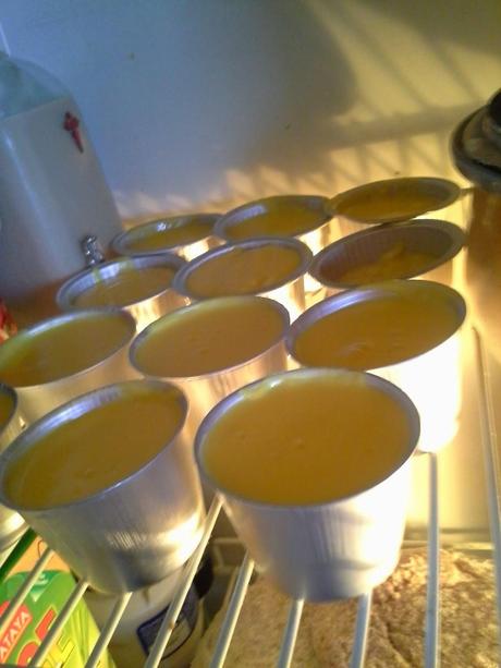 Flan de chocolate Blanco