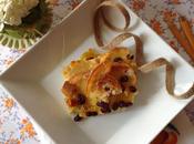 Bread butter pudding naranjas confitadas pasas