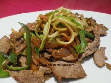 wok y3 Wok de ternera con verduras-Receta fácil y rápida
