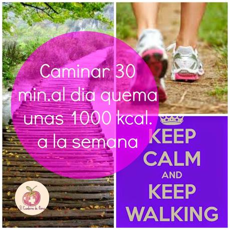 Caminar 30 minutos diarios a buen ritmo gasta unas 1000 calorías a la semana