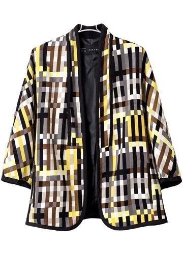 Trend Horizontal and Vertical Plaid Suit