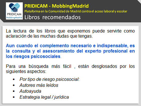 Mobbing Madrid Lecturas recomendadas sobre los aspectos psicológicos y legales del acoso laboral 