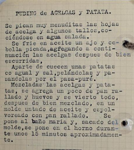 PUDING DE ACELGAS Y PATATAS