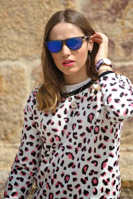 Pink leopard Sweater