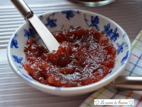 Mermelada de berenjena con pera